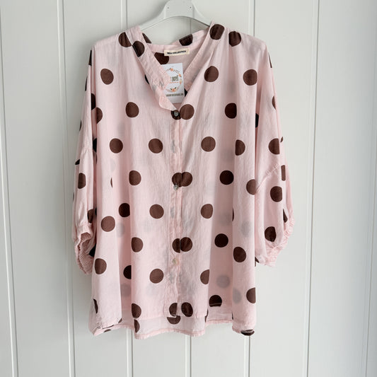 Blusa Marisa topos rosa