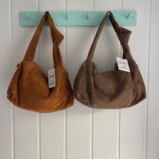 Bolso Knot piel taupe - con asa bandolera