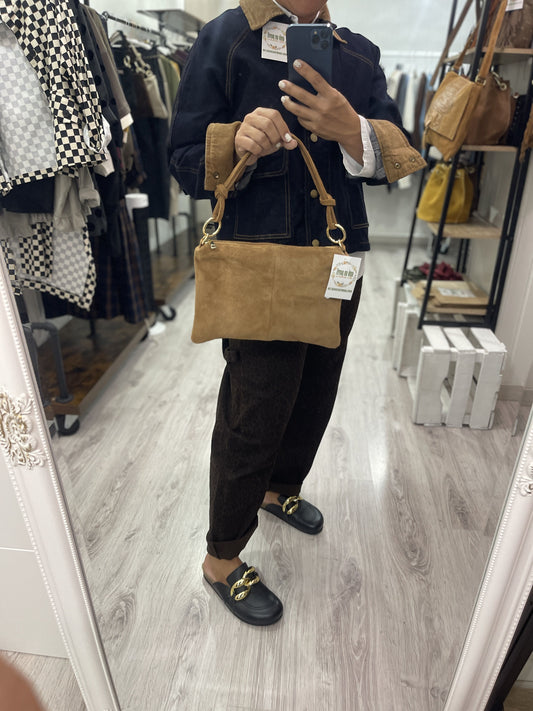 Bolso Anillas piel camel