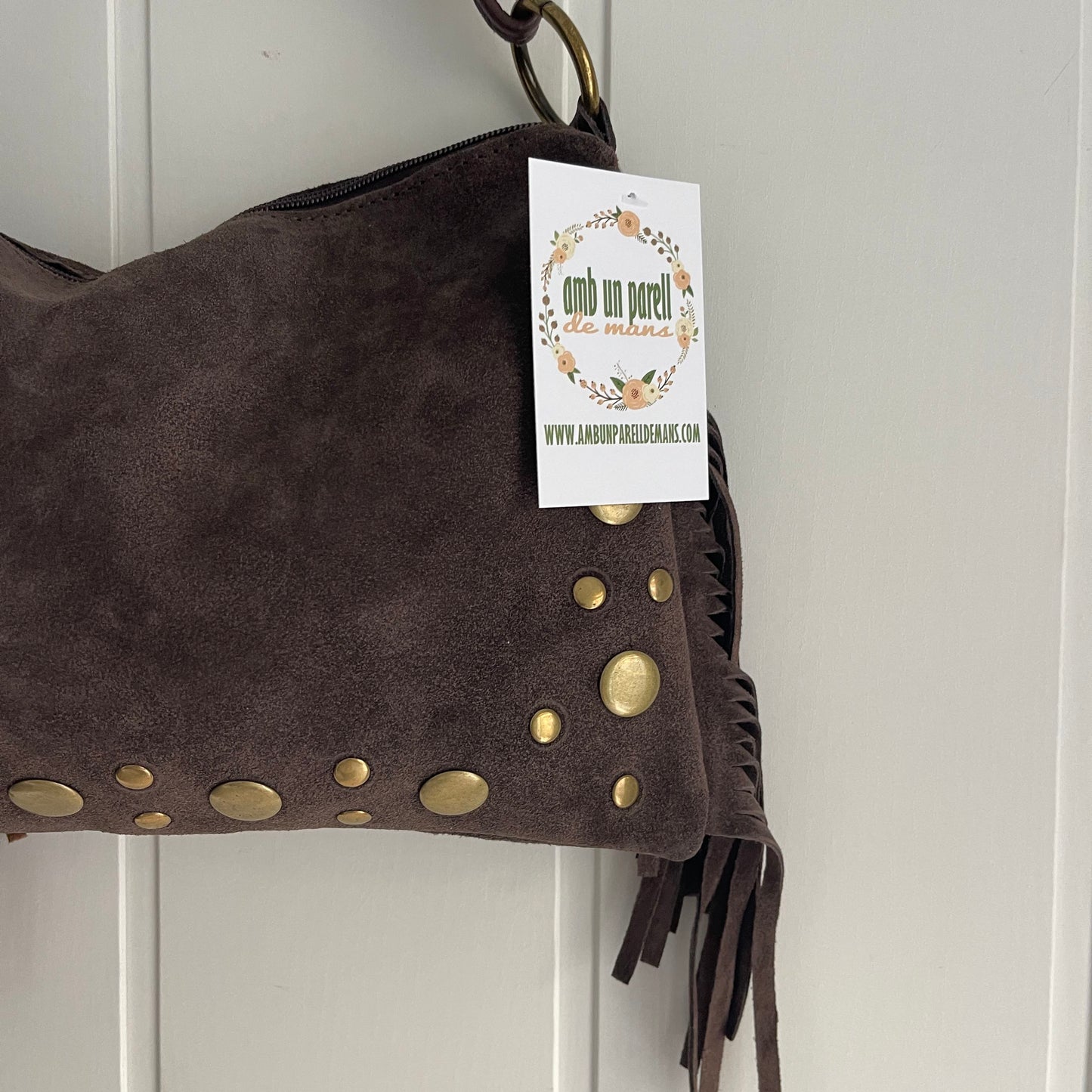 Bolso Tahoma piel chocolate - con asa bandolera