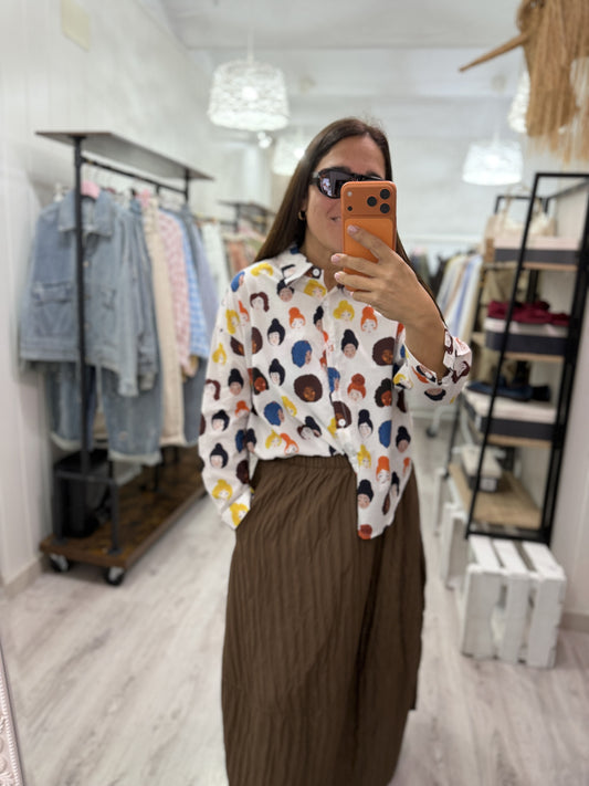 Falda Textura marrón