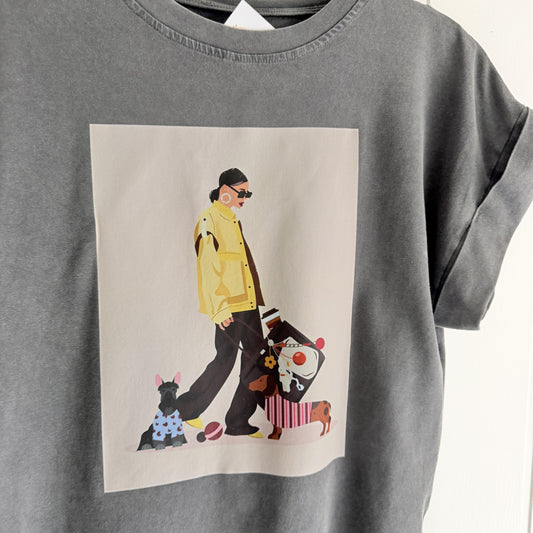 Camiseta Chicca negro lavado