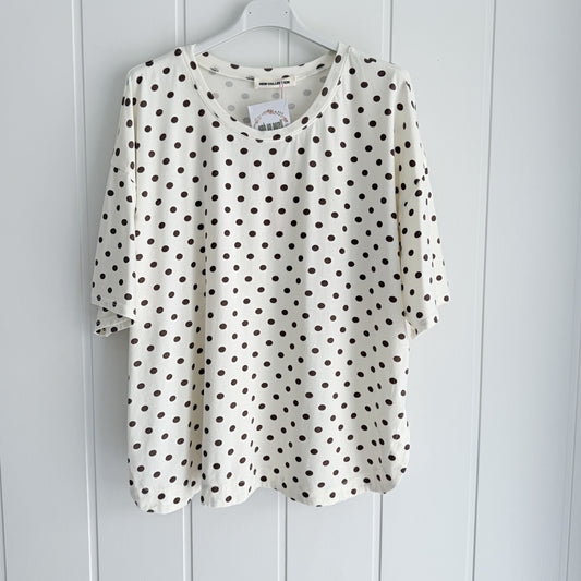 Camiseta Topos beige