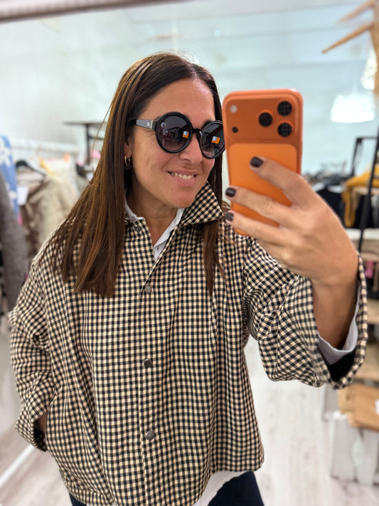 Chaqueta Kobe vichy negro