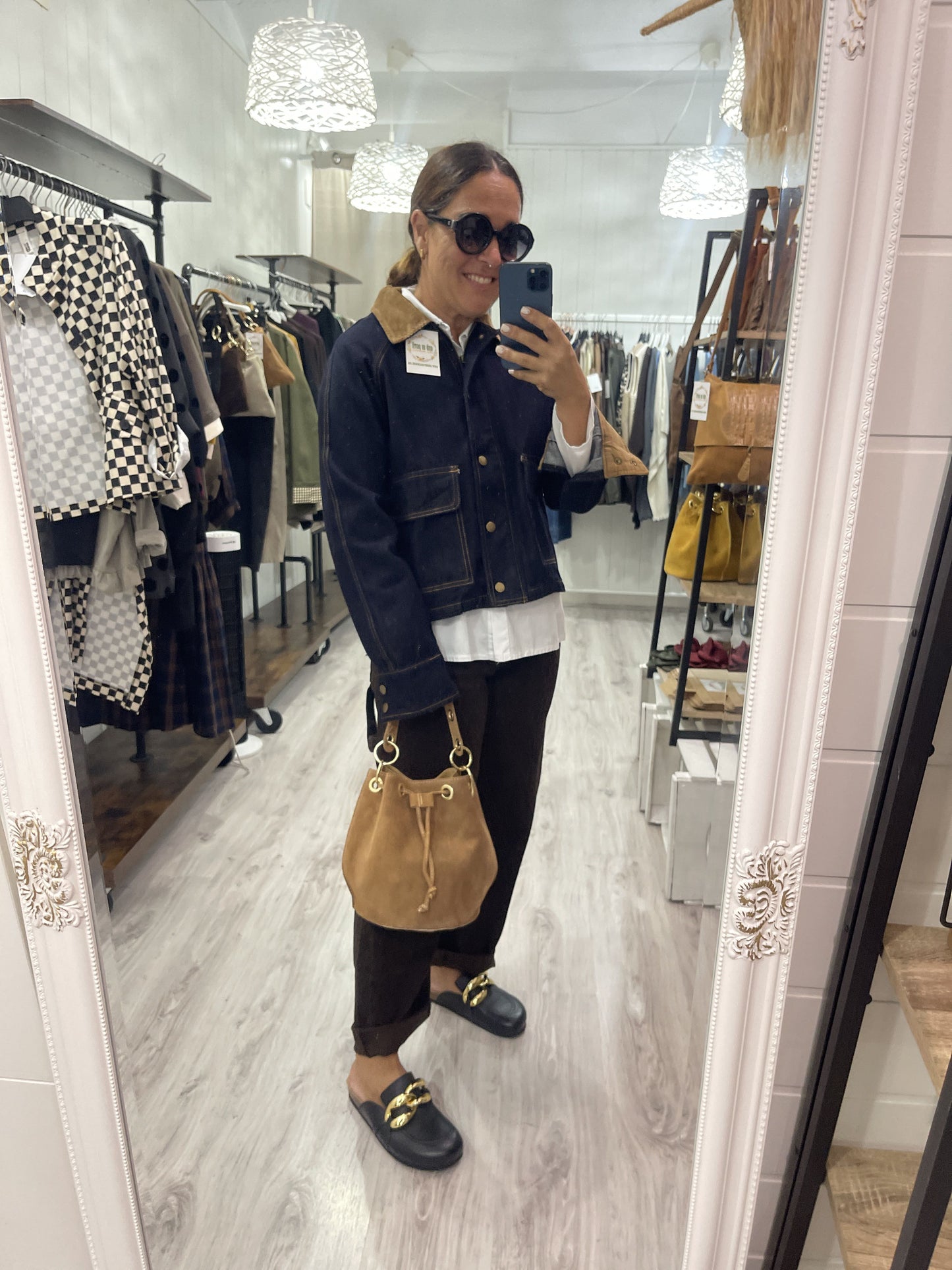 Chaqueta Olsen jeans detalles pana