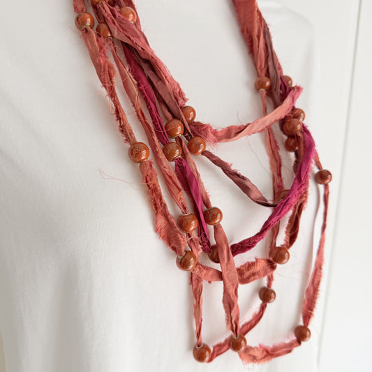 Collar Multi Silk rosado