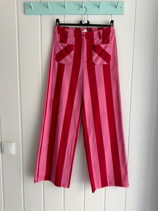 Pantalón Leticia fucsia y rojo
