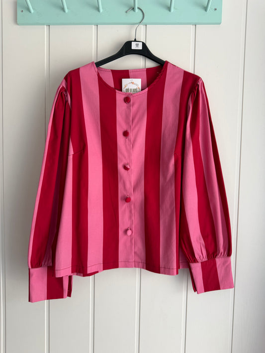 Chaqueta Leticia fucsia y rojo