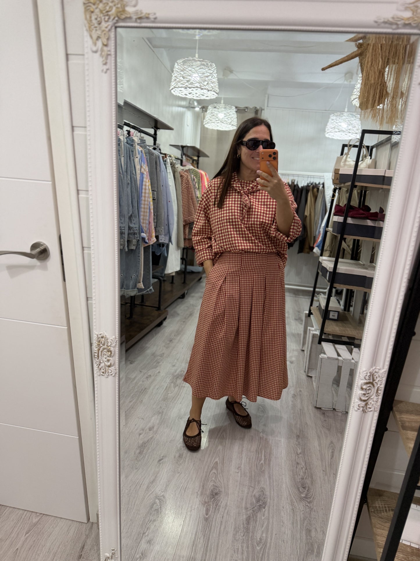 Blusa Vichy Toscana rojo