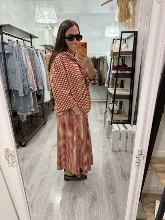 Blusa Vichy Toscana rojo