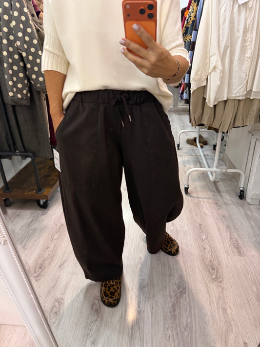 Pantalón Ane algodón chocolate