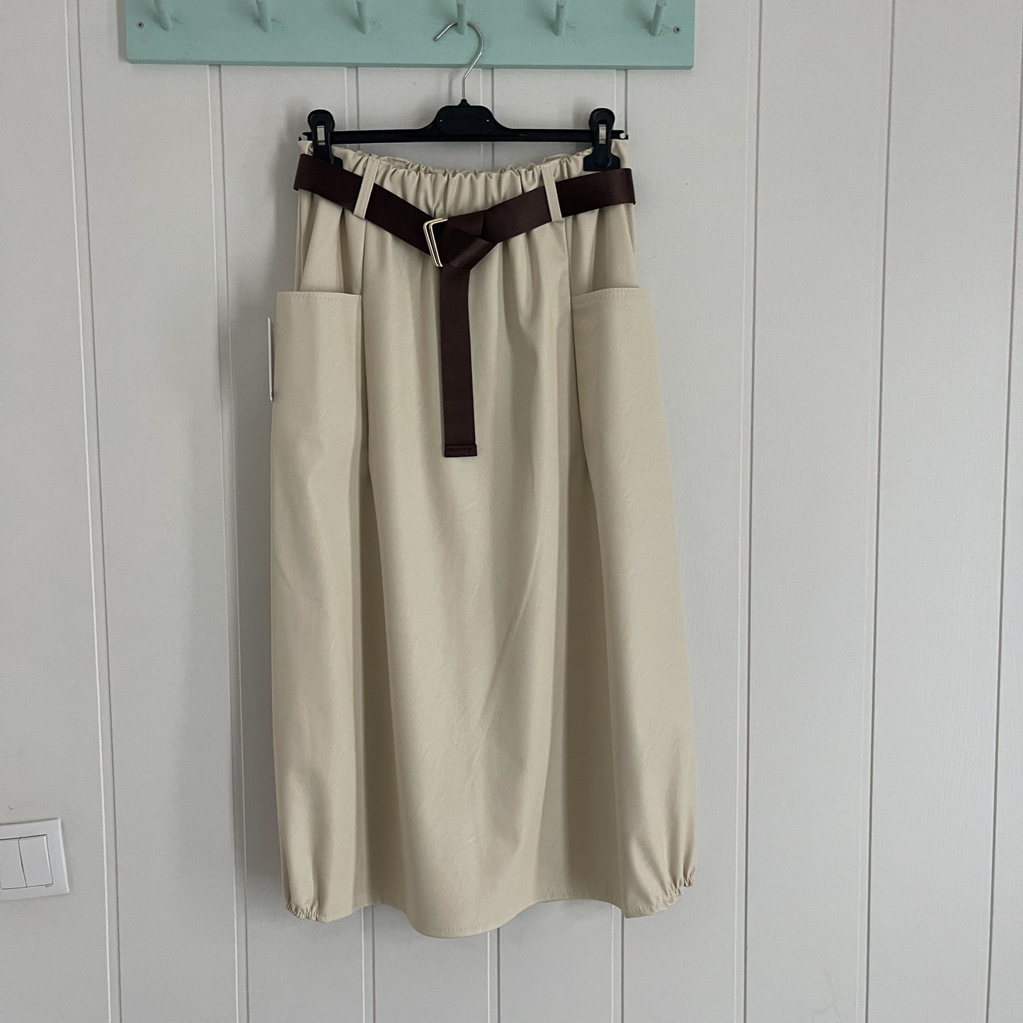 Falda Nagore ecopiel beige