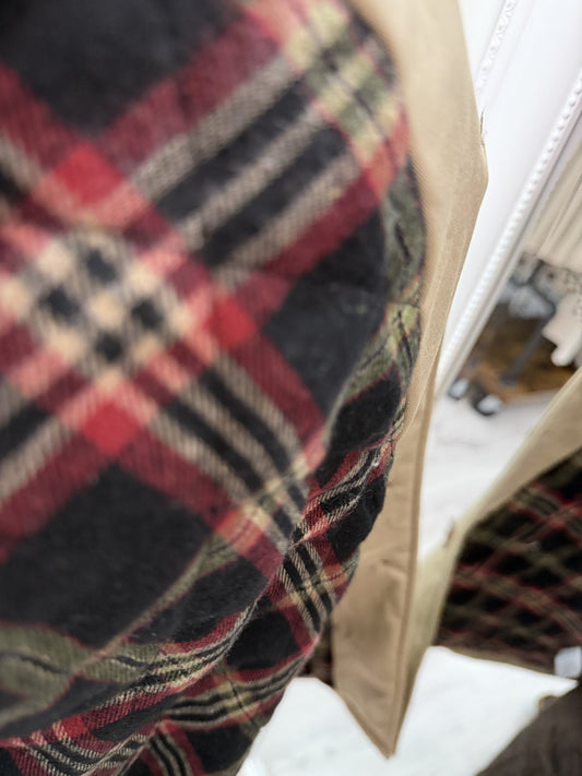 Gabardina British interior acolchado beige