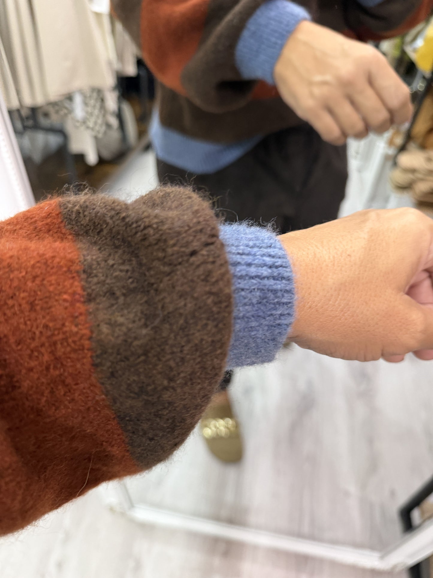 Jersei Anka rayas teja y celeste