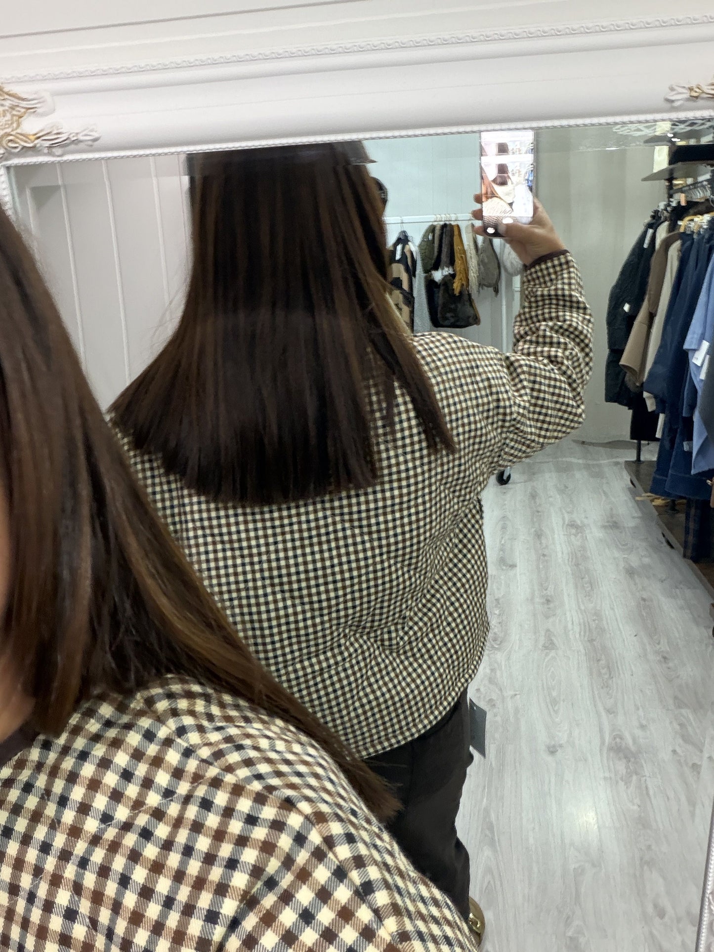 Chaqueta acolchada British negro y chocolate