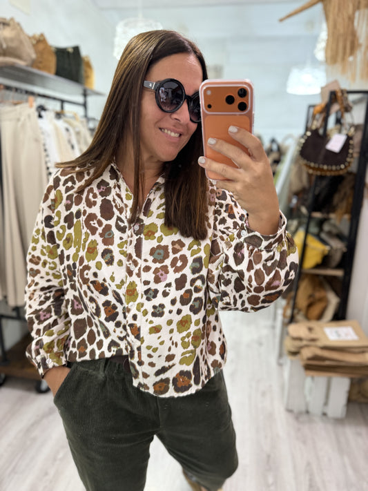 Pantalón Barrel pana kaki