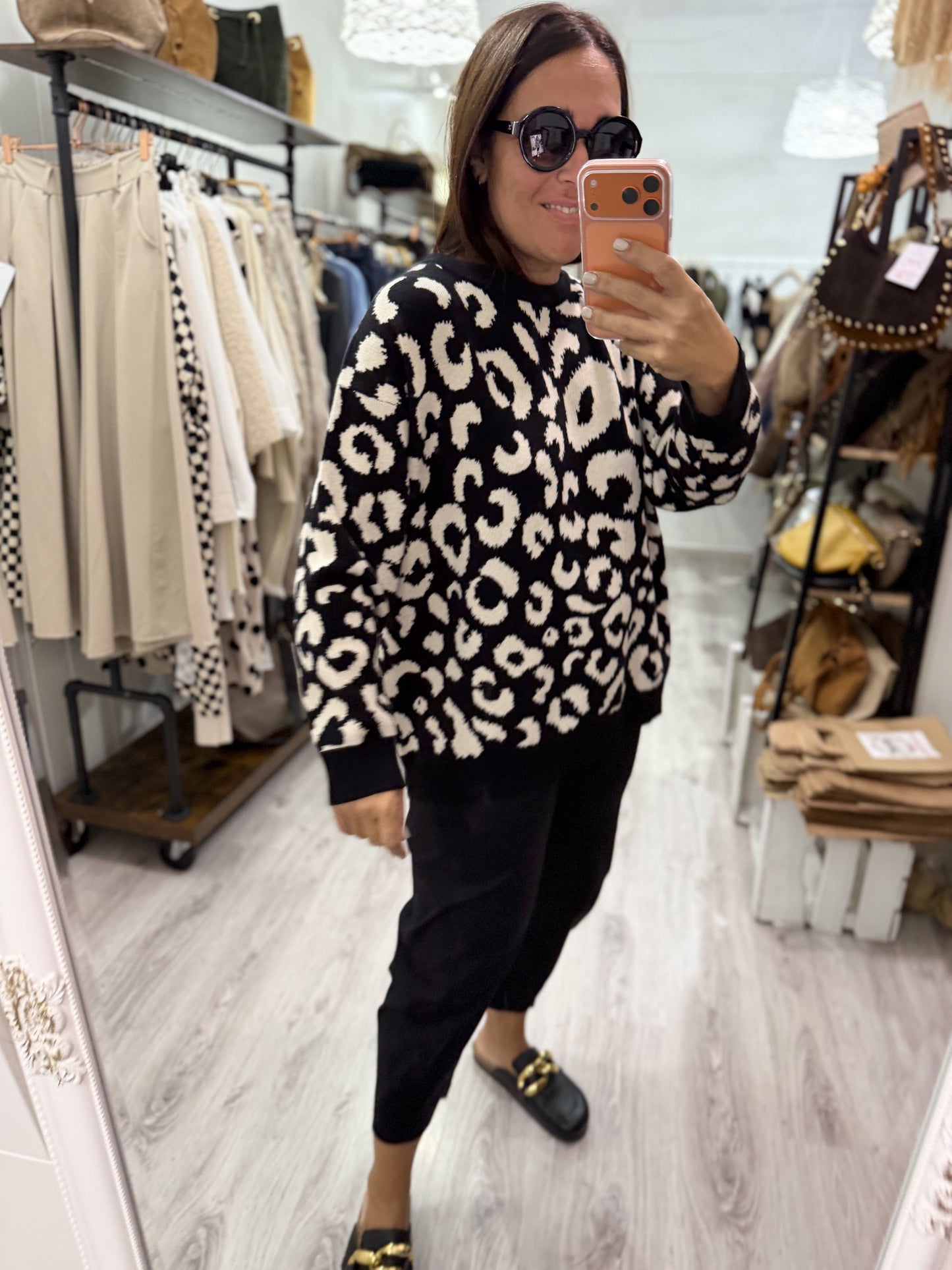 Jersei Animal Print negro