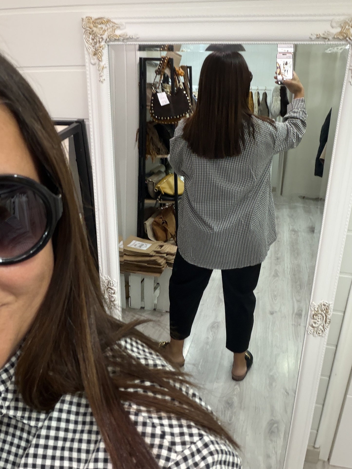 Camisa Vichy oversize