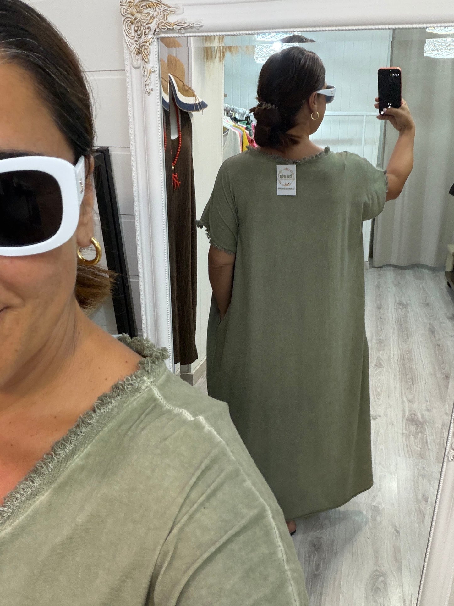 Vestido Oversize Enjoy kaki