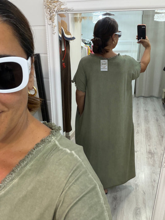 Vestido Oversize Enjoy kaki