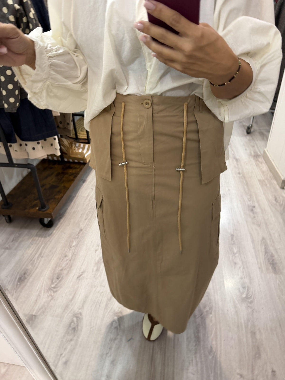 Falda Safari camel