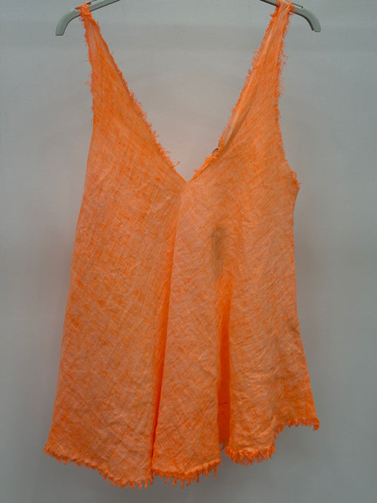Top lino naranja