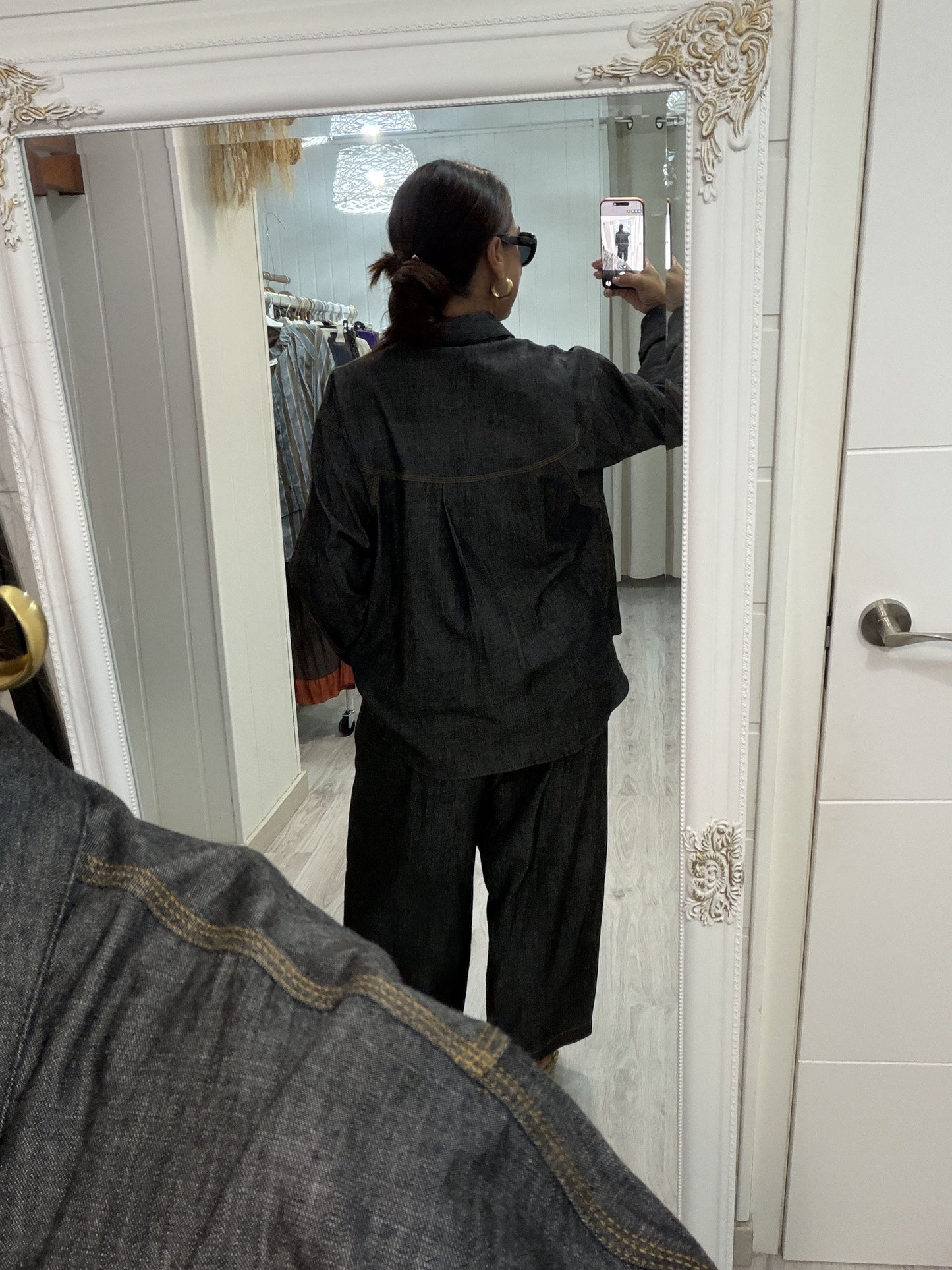 Sobrecamisa Hana jeans negro