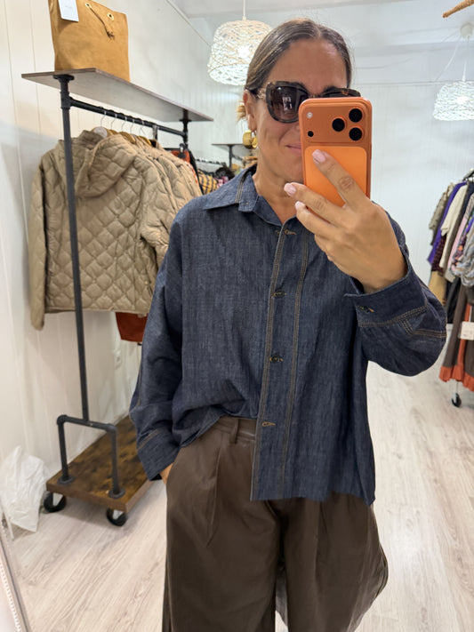 Sobrecamisa Hana jeans azul