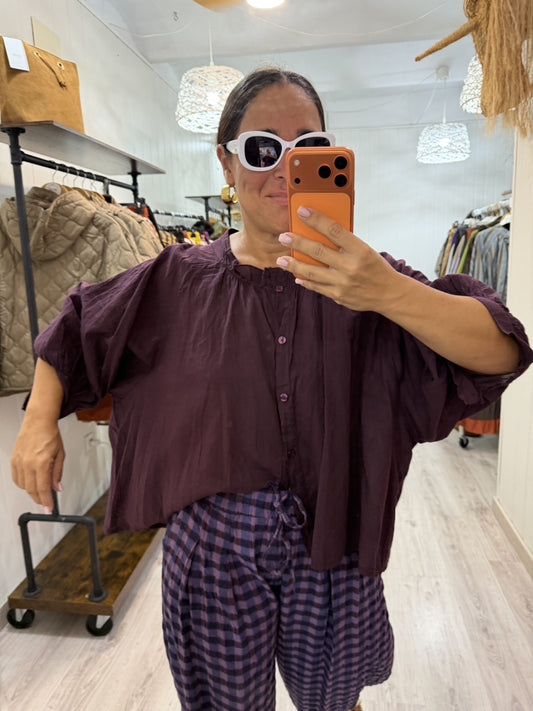 Blusa Akira berenjena