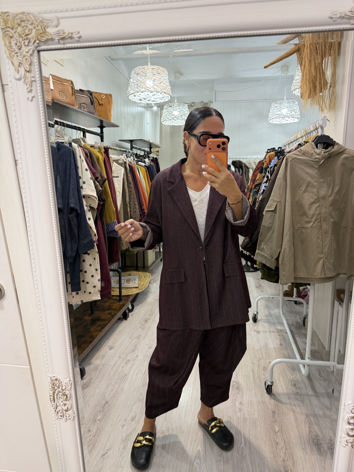 Blazer Gina jeans burdeos