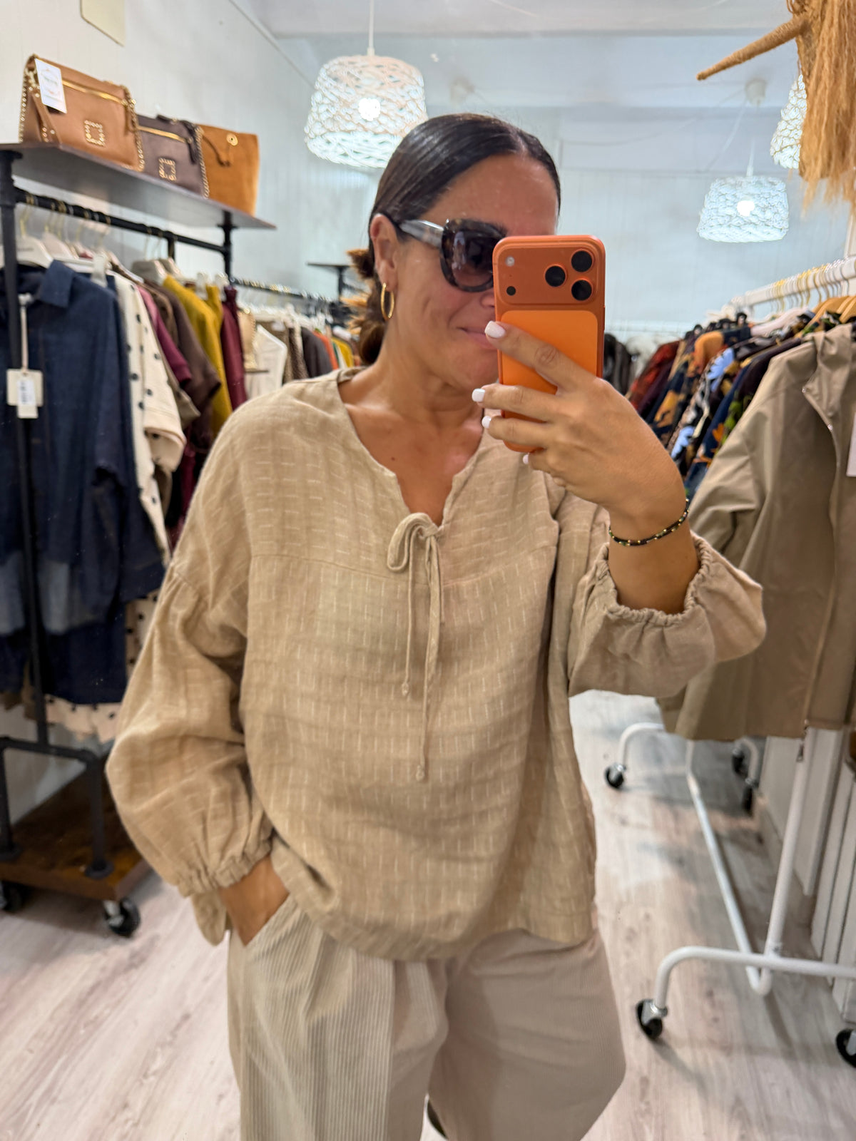 Blusa Boho Motta beige