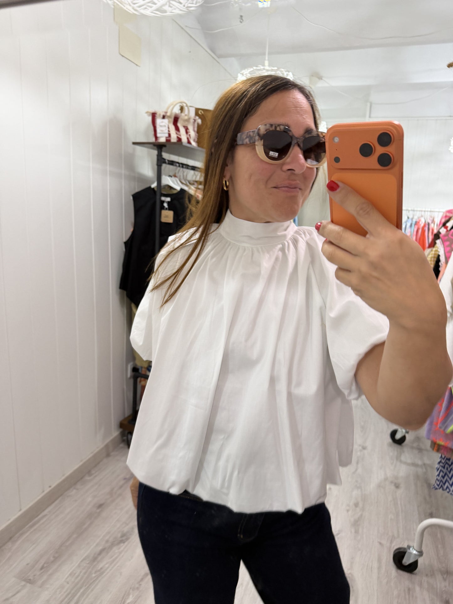 Blusa Lissa lazo espalda descubierta blanco