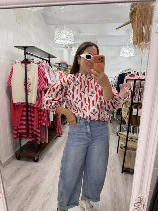 Camisa India rojo nomeolvides