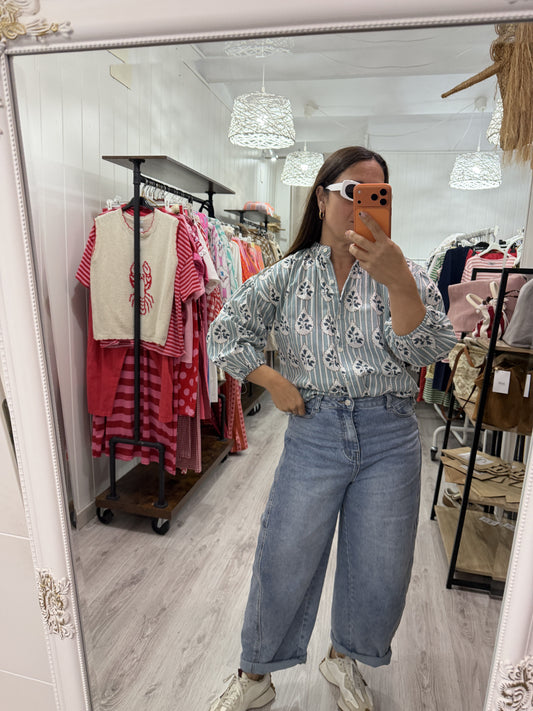 Camisa India buganvilla