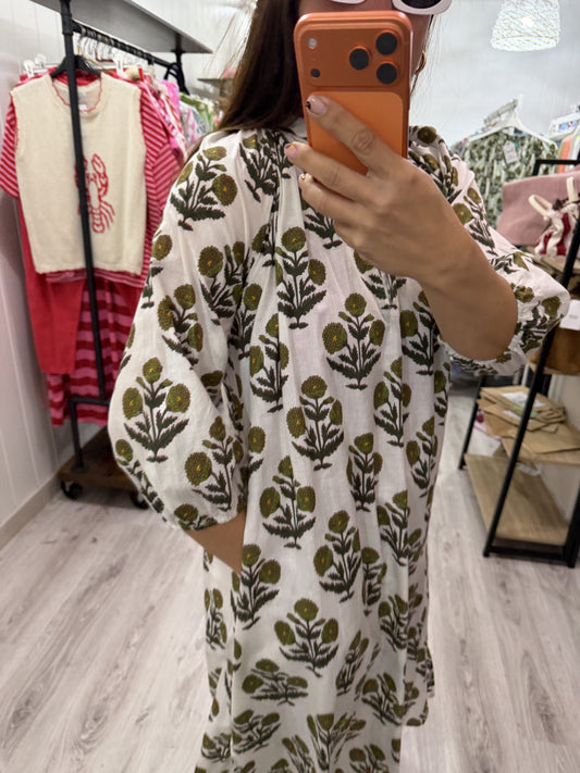 Kaftan Nur Caléndula verde