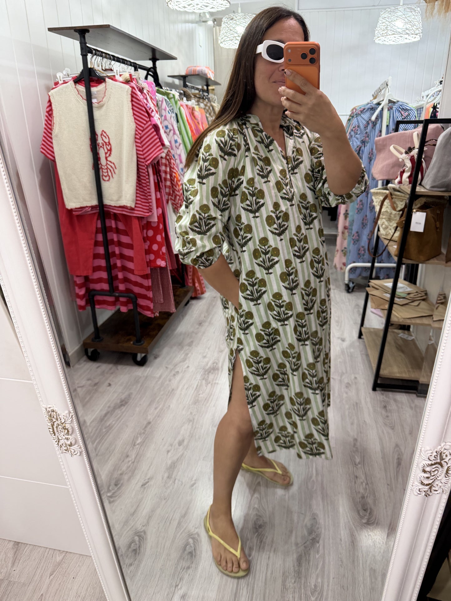 Kaftan Nur Caléndula verde