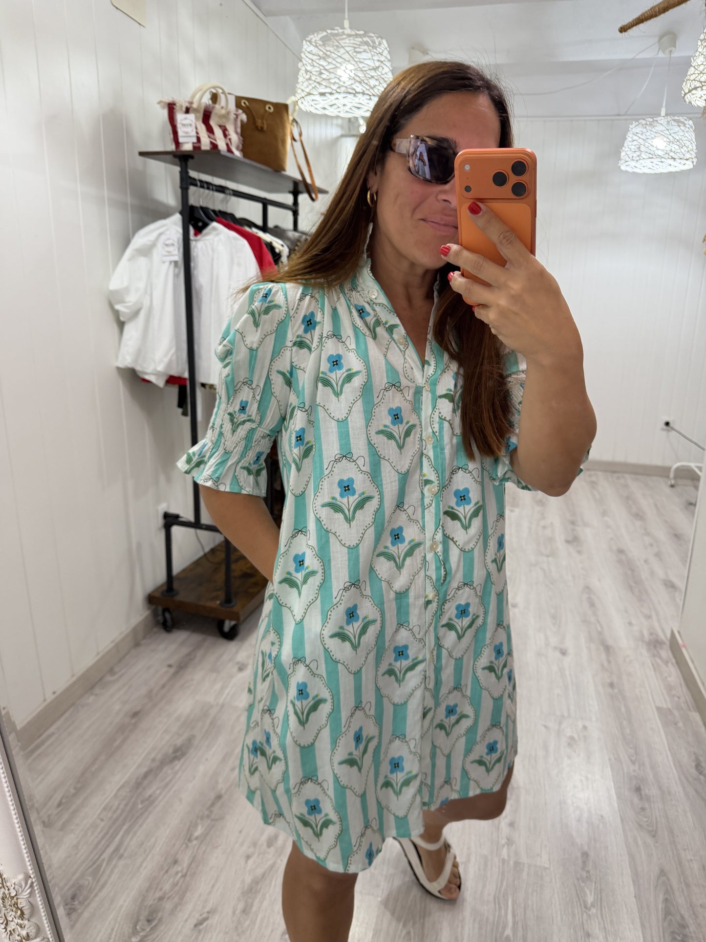 Vestido Sira corto · turquesa nomeolvides