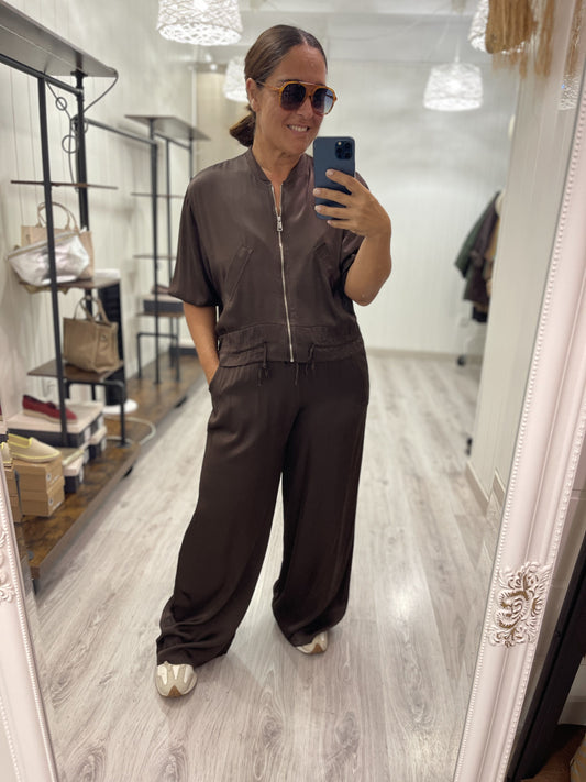 Conjunto Raso chocolate