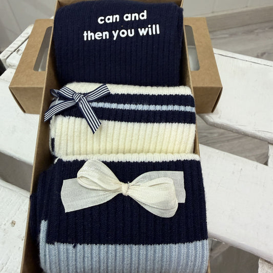 Pack 3 calcetines Lazos azules