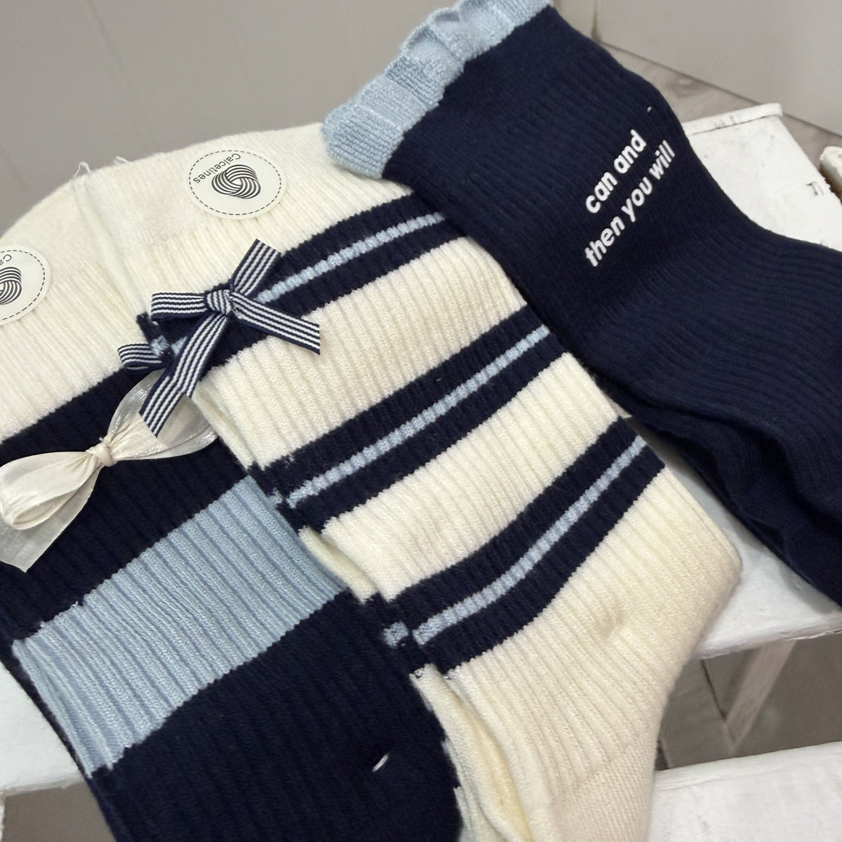 Pack 3 calcetines Lazos azules