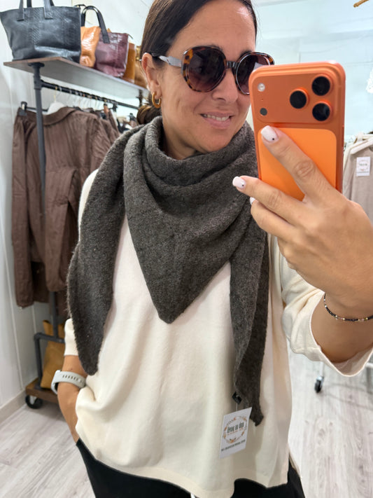 Bandana Lisboa calada punto suave taupe