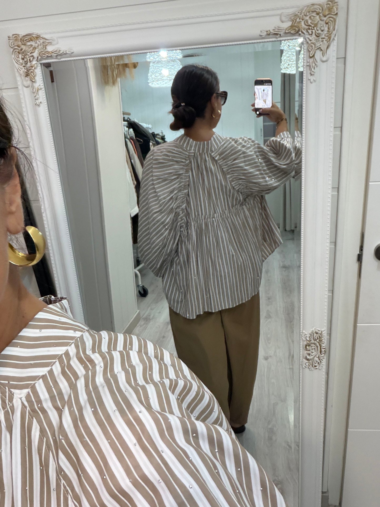 Pantalón Barrel camel