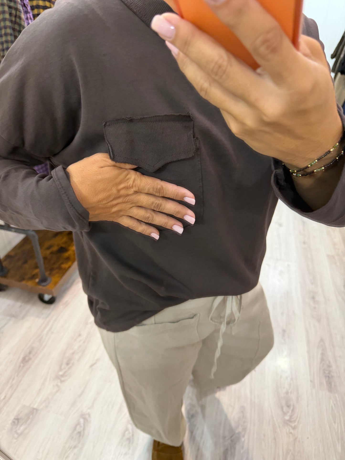 Sudadera Pocket chocolate