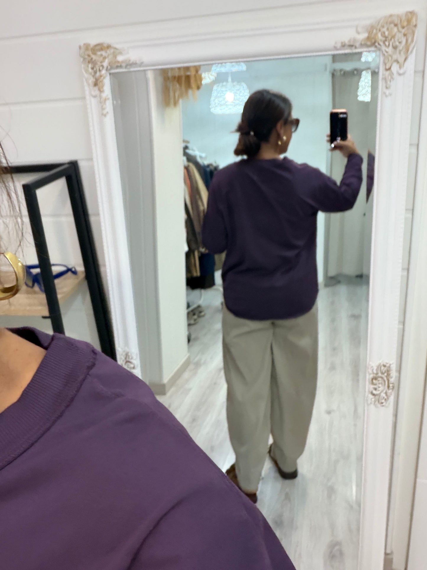Sudadera Pocket berenjena