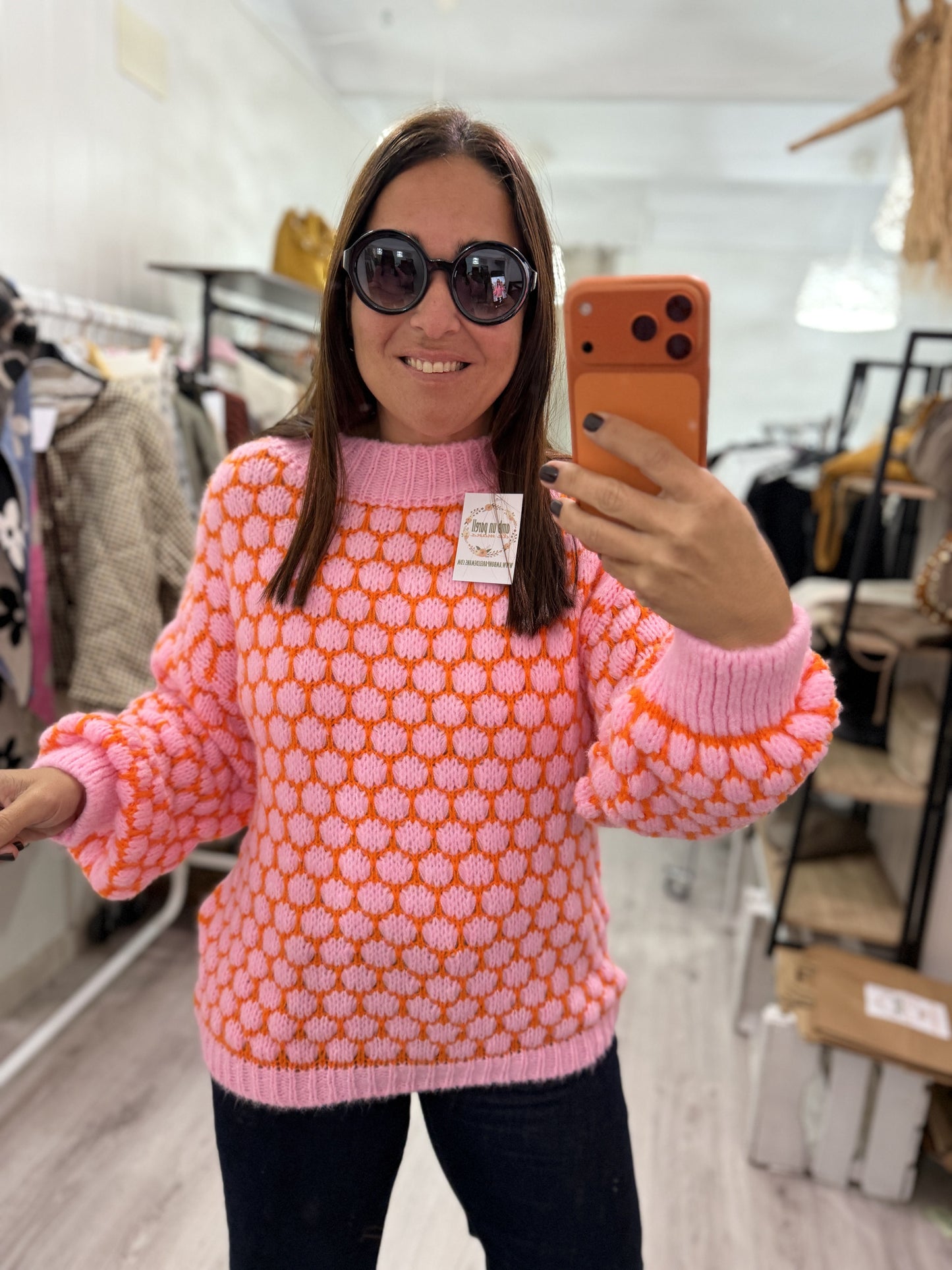 Jersei Bee fucsia y naranja