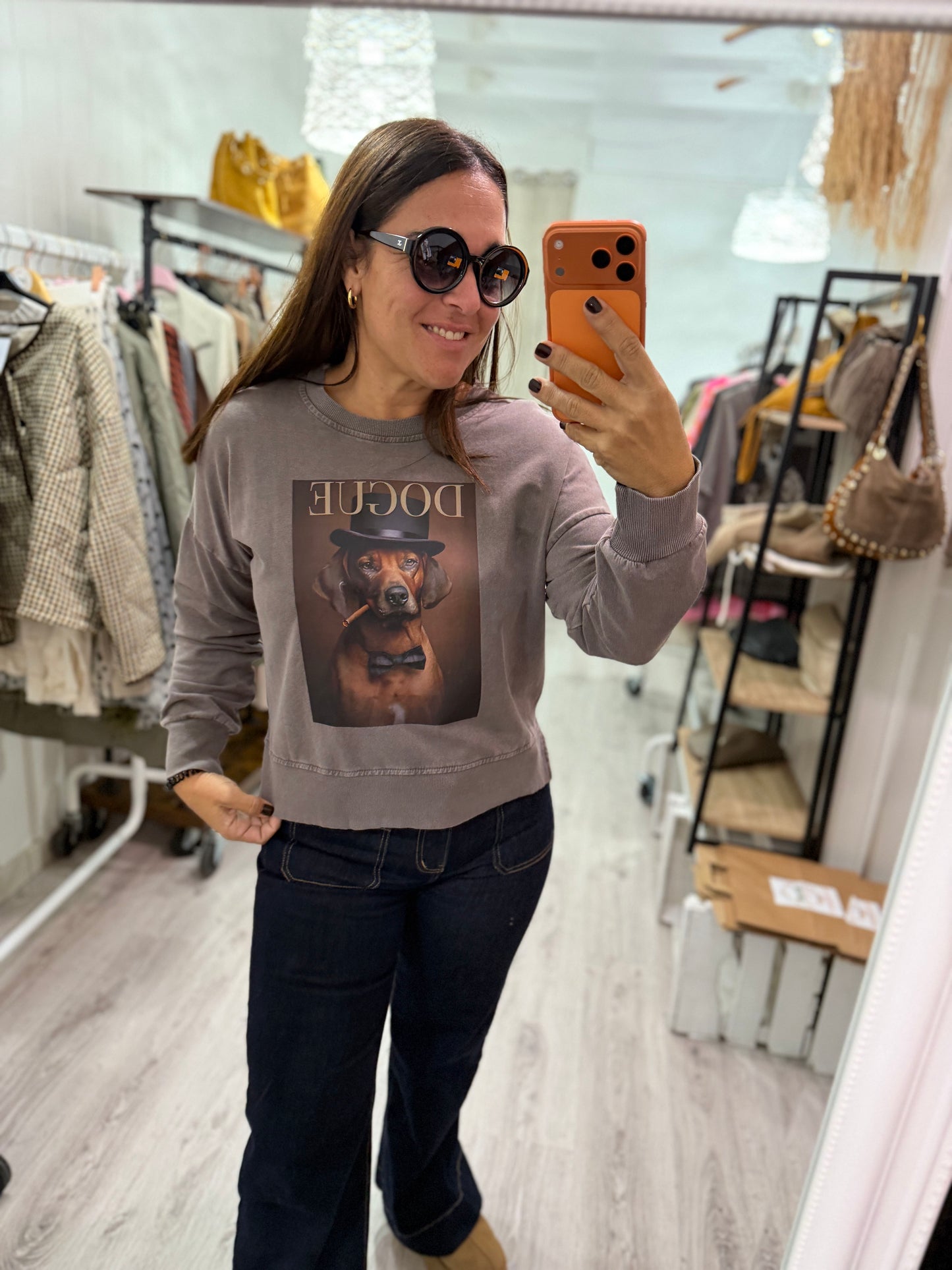 Sudadera Dog Dogue taupe