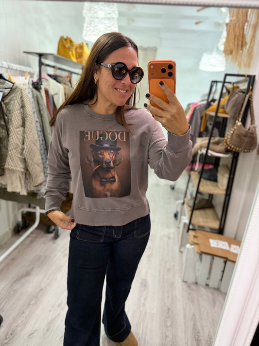Sudadera Dog Dogue taupe