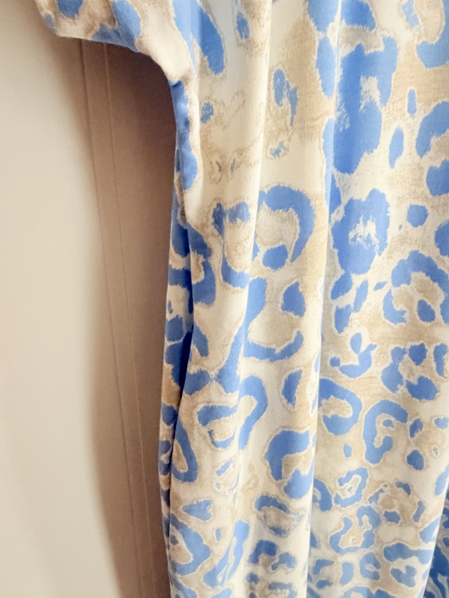 Vestido Animal print oversize azul cielo