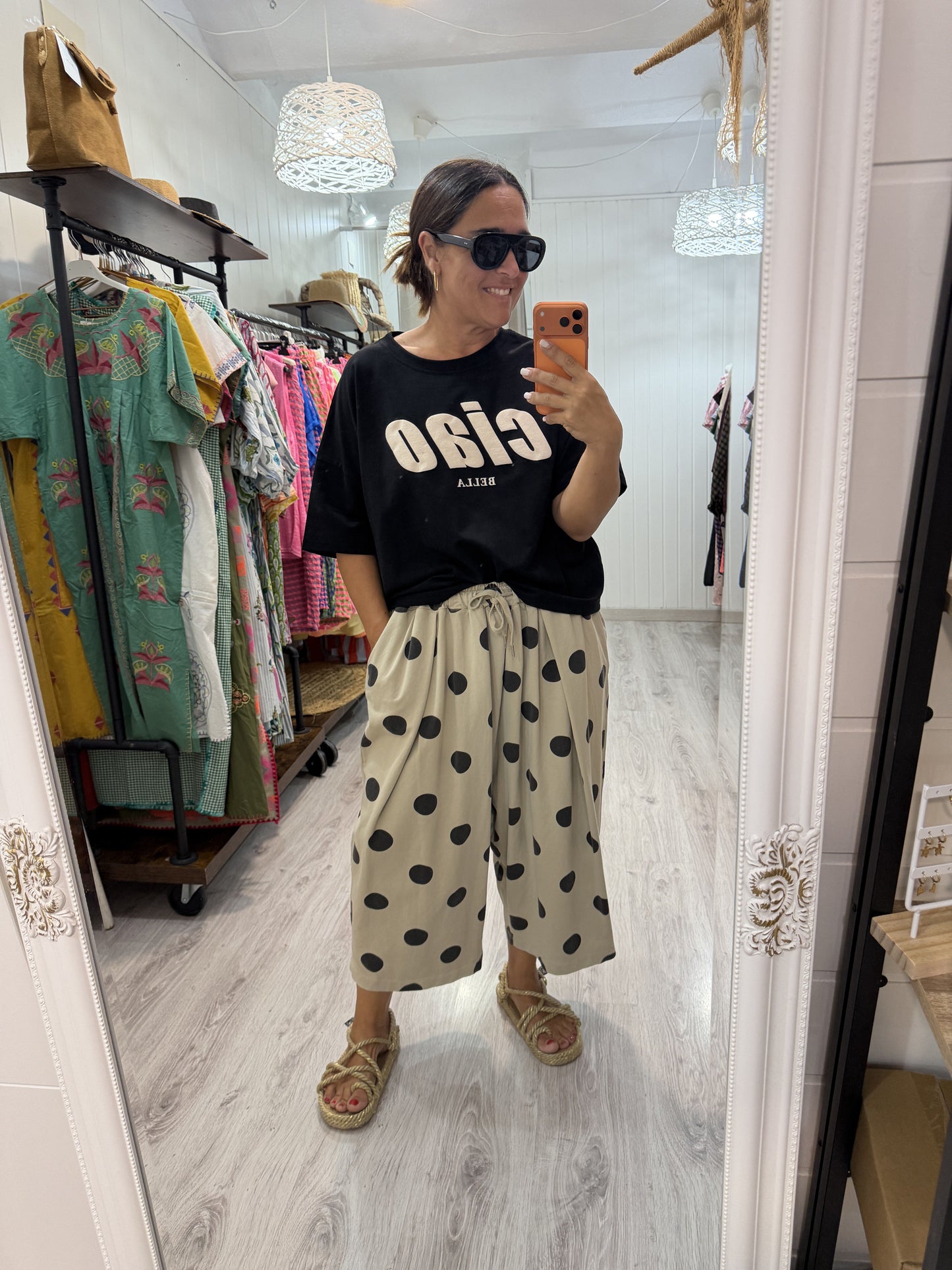 Sudadera Ciao Bella manga corta negro