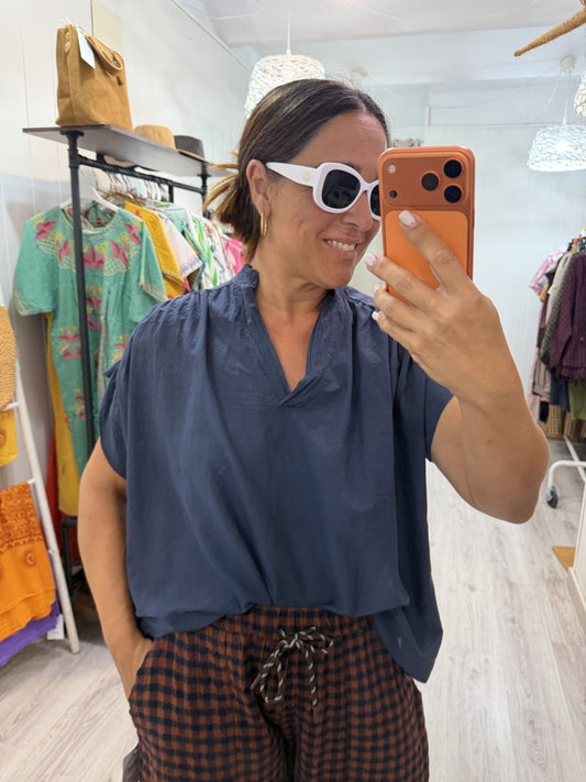 Blusa Amaia oversize marino
